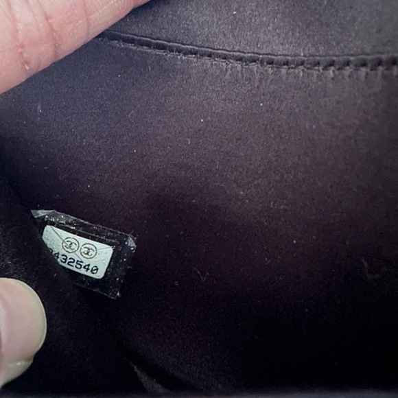 💯% Authentic Chanel Vintage Satin Card Holder Wallet - Picture 12 of 16